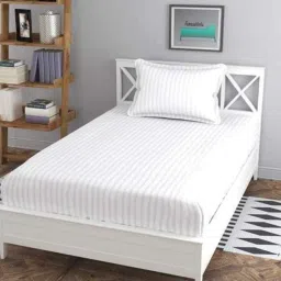 220 TC Cotton Single Striped Flat Bedsheet-picture-26