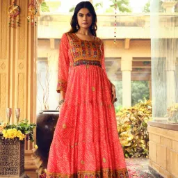 Printed Georgette Stitched Anarkali Gown-image-66