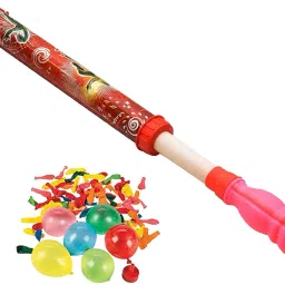 (1 Pichkari + 200 Water Balloons)for Kids Holi & Pool Party Fun Water Gun-3