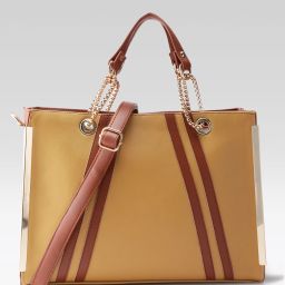 Women Yellow, Tan Hand-held Bag-image-74