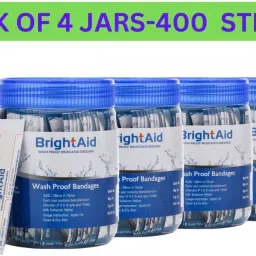 Waterproof Bandaid (Pack of 4 JARS) 400 STRIPS Adhesive Band Aid-image-59
