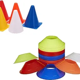 6 Inch PVC Cones Pack 6, 20 Space Markers Agility Combos Football & Fitness Kit-image-17