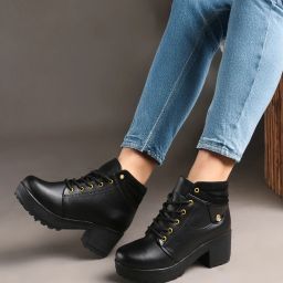 Women Trendy Lace-Up Boots Stylish Design Perfect for Casual and Outdoor Wear Boots For Women-image-73