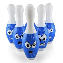 Bowling Set for Kids Big Size Plastic Set of 6 Pins and 1 Ball Soft Tip Dart-32