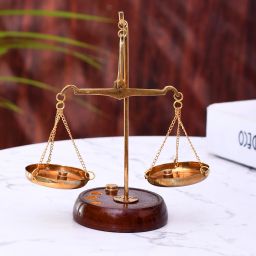 KhwajaDarbar Miniature Weight Scale Set (Taraju) with Accurate Weights,Made of Brass and Wood Weighing Scale-4