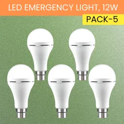 12W Rechargeable Inverter LED Bulb with Upto 4H.Power Cut Lighting Pack of_5A181 4 hrs Bulb Emergency Light-picture-6