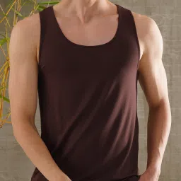 Thermoregulating Bamboo Spandex Sando Maroon Men Vest-image-62