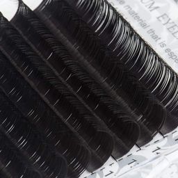 NAGARAKU Premium Classic Matte Black 16 Rows Synthetic Eyelash Extensions - Curl L image 5