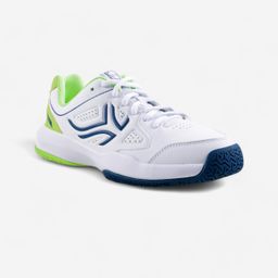 Kids' Lace-Up Tennis Shoes TS530 - White/Yellow-image-8