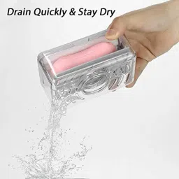 krishva 2-in-1 Portable Soap Dish & Soap Dispenser with Roller and Drain Holes image 5