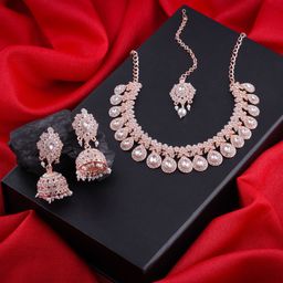 vatsalya creation Alloy Silver White Jewel Set-picture-17
