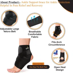 superfine comfort Adjustable Ankle Support Brace For Foot & Heel Pain Relief In Injury,Sprain Ankle Support image 4