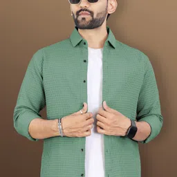vebnor Men Regular Fit Self Design Spread Collar Casual Shirt-picture-25