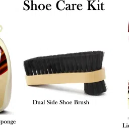 Oinic Set of Complete Shoe Cleaning Kit Ideal for Black, Brown & Red Leather Shoes. Leather, Synthetic Leather Shoe Liquid Polish-image-72