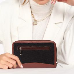 Women Casual Brown Jute Wallet - Regular Size-image-1