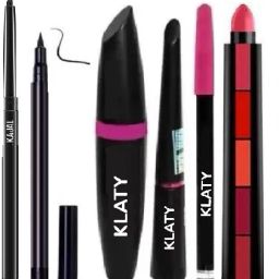 Makeup Beauty Kajal & 3in1 Eyeliner , Mascara , Eyebrow Pencil & High Quality Liquid-Eye Liner 36H and 5in1 Red colour lipstick ( POP, PUSH, PLAY )-25
