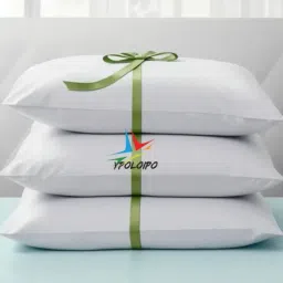 LUXURY Polyester Fibre Solid Sleeping Pillow Pack of 3-image-6