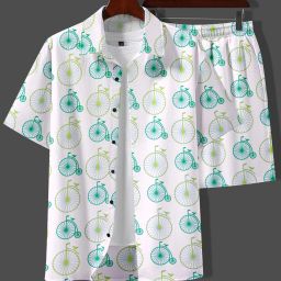 Shirt Chino Shorts Western Set-image-94