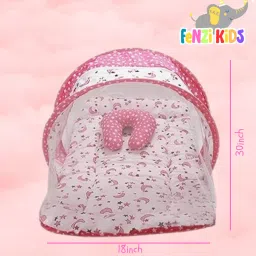 fenzi kids Nylon Infants Washable New Born Baby Bedding Set Combo | Mattress | Mosquito Net | Insect Protector | Mosquito Net image 4