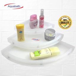 Aquabath Unbreakable Multipurpose Corner Set of 3/Plastic Wall Shelf Plastic Wall Shelf image 2