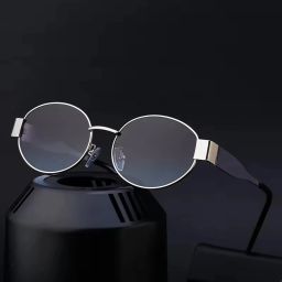 Gradient, UV Protection, Toughened Glass Lens Oval Sunglasses (55)-13
