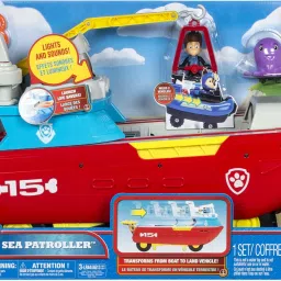 Sea Patroller With Moveable Crane & Attachable Cage Collectible Figure for Kids-40