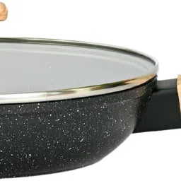 Ceracook Granite Ceramic Fry Pan 24cm with Glass Lid Fry Pan 24 cm diameter with Lid 1.8 L capacity-13