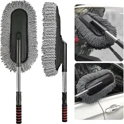 hiyansh Super Soft Microfiber Car Duster Exterior with Extendable Handle Wet and Dry Duster image 3