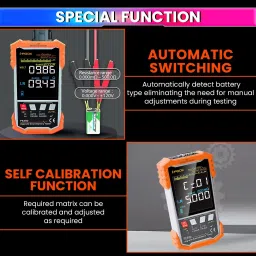 amicisense Battery Internal Resistance Tester Automatic & Manual Detection Self-Calibration Digital Voltage Tester image 3