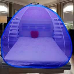 Polyester Kids Washable ROYAL BLUE- mosquito net tent house mosquito net cover bag machardani 7 7 feet Mosquito Net-11
