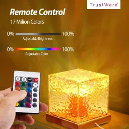 trust ware Table Lamp with Ocean Wave Effect – 3D LED Projector & 9 Color Modes Remote Night Lamp image 3