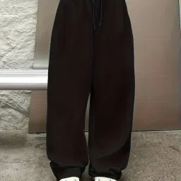 Women Solid Black Track Pants-image-72
