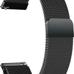 ACM Watch Strap Magnetic Loop 22mm Compatible with Amazfit Gts 2 ( Smartwatch Luxury Metal Chain Band Black) WSM4M22BK1014N1 22 mm Metal Watch Strap-17