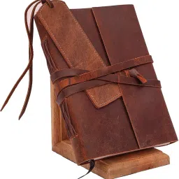 Finished Leather Journal With 100% Handmade Paer A5 Diary Unruled 200 Pages-21
