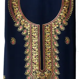 Unstitched Wool Salwar Suit Material Embroidered-image-3