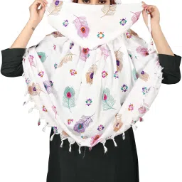 Rayon Printed, Geometric Print Multicolor Women Dupatta-image-46