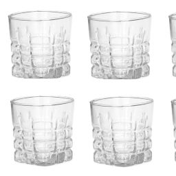 Bottle & 6 Glass Serving Lemon Set, Blue, Clear, Glass - A204 Jug Glass Set-image-94