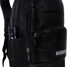 Large 35 L Laptop Backpack Laptop Medium ANTI THEFT FAUX LEATHER (Black) Small Travel Bag-image-27
