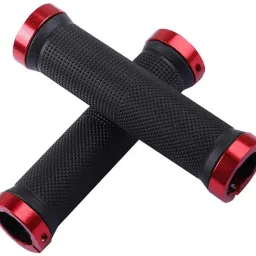 Premium Quality Cycling Lock-on Anti-slip Bicycle Handle Grips, Color- Red Bicycle Handle Grip-20