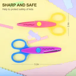 krytone Craft Scissors Colorful Safety Decorative Edge Scissors Zig Zag Scissors image 3