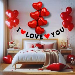 Printed Wedding Anniversary Romantic Decoration Items for Girls Boys Couples Balloon-image-4