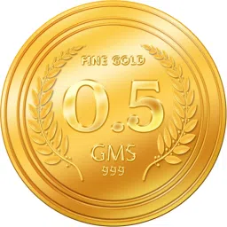 0.5 Gms 999 24 (999) K 0.5 g Gold Coin-image-75