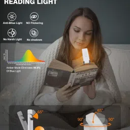 calldrishe Book Reading Mini Night Light with Timer & clip,Rechargeable with 2 Timing Modes Night Lamp image 5