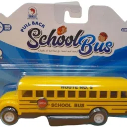 Pull Back School Bus Miniature Toy with Action Openable Door Realistic Design-8