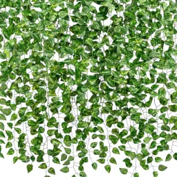 One Artificial Green Money Plant Leaf Garland-for Home, Garden & wall Decor Artificial Plant-5