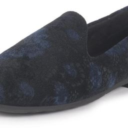 Floral Print Velvet Ethnic Sip On Loafer for Party|Slip On Shoes|Kurta Shoes Mojaris For Men-image-80
