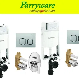 Half Frame Concealed Cistern, with divater body upper cleart set of 2 pic 113 Dual Flush Tank-5