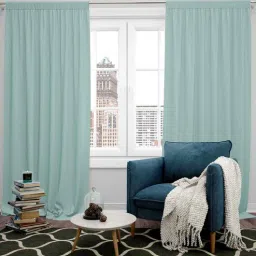 parda online Green Polyster Solid 7ft Blackout Rod Pocket Window/Door (1 Pc)-picture-35