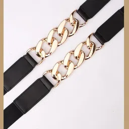 provogue Women Casual, Formal, Formal, Evening Black Metal Belt-picture-16