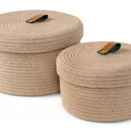 Jute Rope Storage Woven Shelf Basket, Tray, Bucket Organizer for Toys, Fruits,Kitchen Storage Basket-image-28